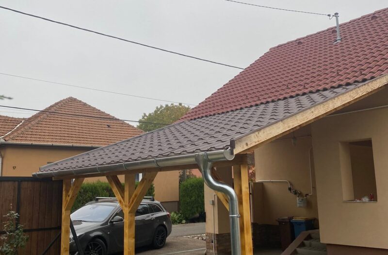 Faszerkezetes carport tetőszerkezete