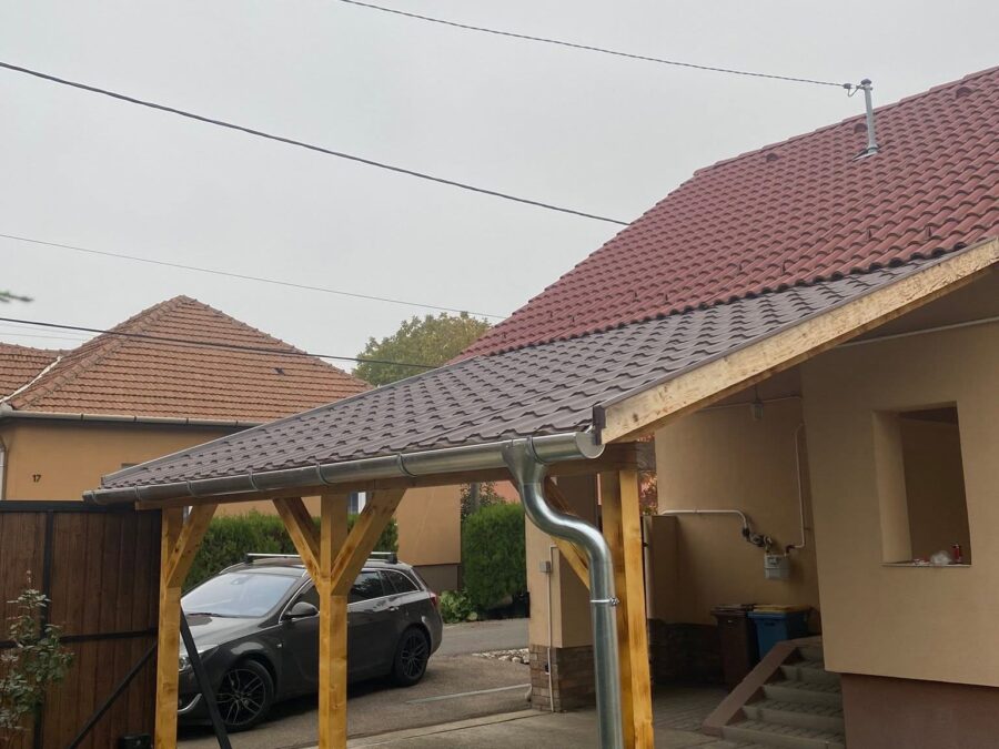 Faszerkezetes carport tetőszerkezete